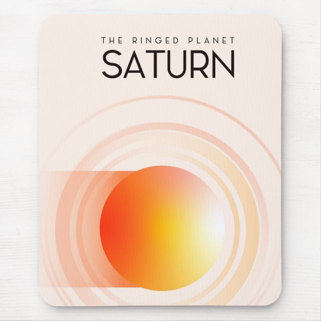 Saturn - The Ringed Planet Space Art. Mouse Pad (Front)
