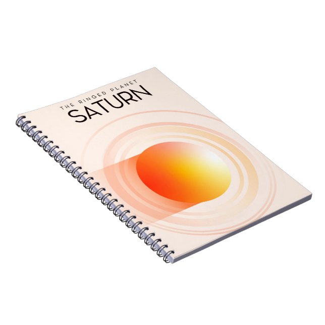 Saturn - The Ringed Planet Space Art. Notebook (Right Side)