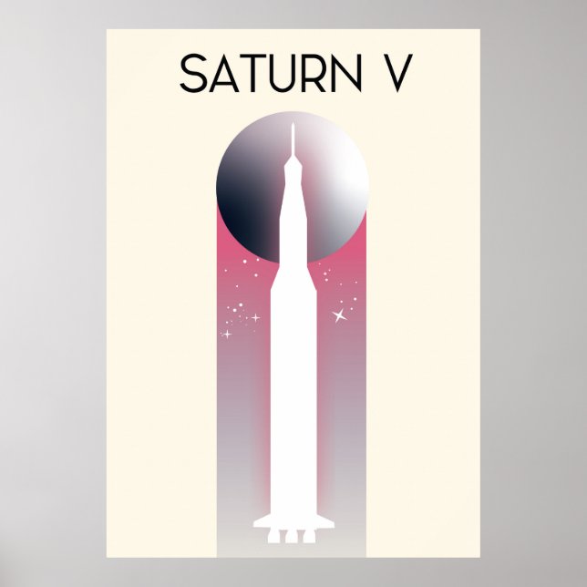 Saturn V Apollo Space Art Poster (Front)