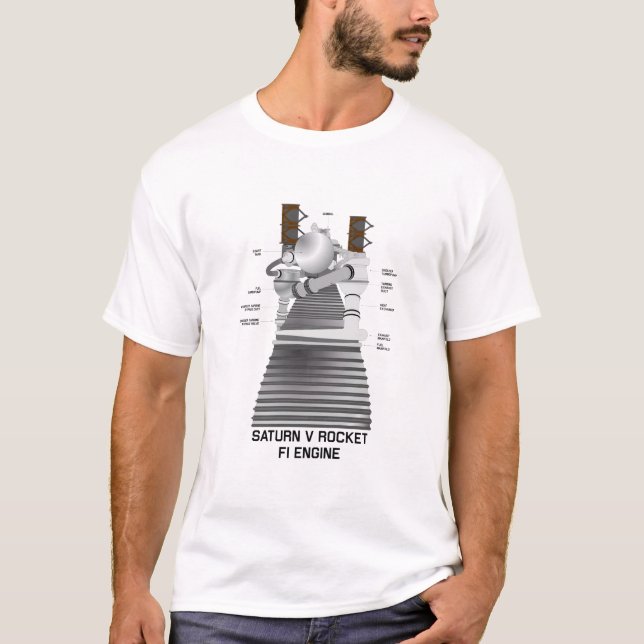Saturn V Rocket F-1 Engine T-Shirt (Front)