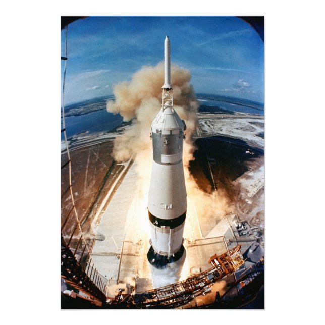 Saturn V Rocket launch 1969 Apollo Spacecraft Photo Print (Front)