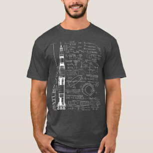 Saturn V Saturn 5 Rocket Science Equations T-Shirt