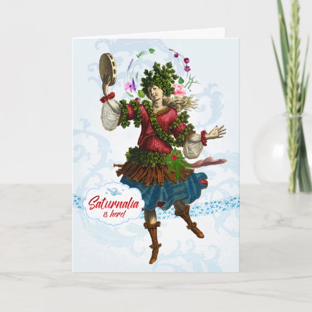 Saturnalia Bacchante Greeting Card (Front)