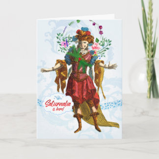 Saturnalia Reveler Greeting Card