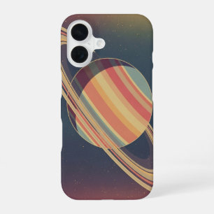 Saturne Stylisée Vintage iPhone 16 Case