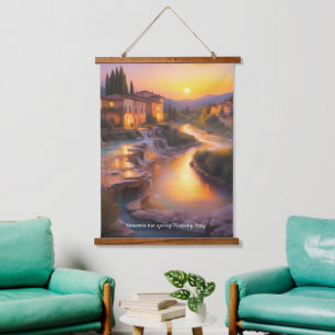 Saturnia Hot Springs Tuscany Italy Painting Hanging Tapestry