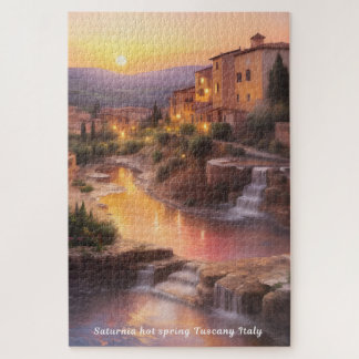 Saturnia Hot Springs Tuscany Italy Sunset  Jigsaw Puzzle