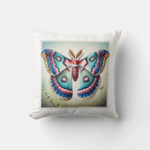 Saturniid moth beauty 060924IREF204 - Watercolor Cushion