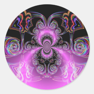 Saturn's Hearts Classic Round Sticker