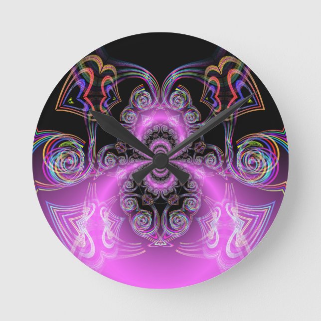 Saturn's Hearts Round Clock (Front)