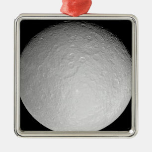 Saturn's icy moon Rhea Metal Ornament