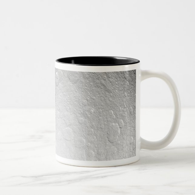 Saturn's icy moon Rhea Two-Tone Coffee Mug (Right)