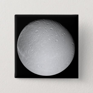 Saturn's moon Dione 15 Cm Square Badge
