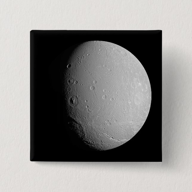 Saturn's moon Dione 2 15 Cm Square Badge (Front)