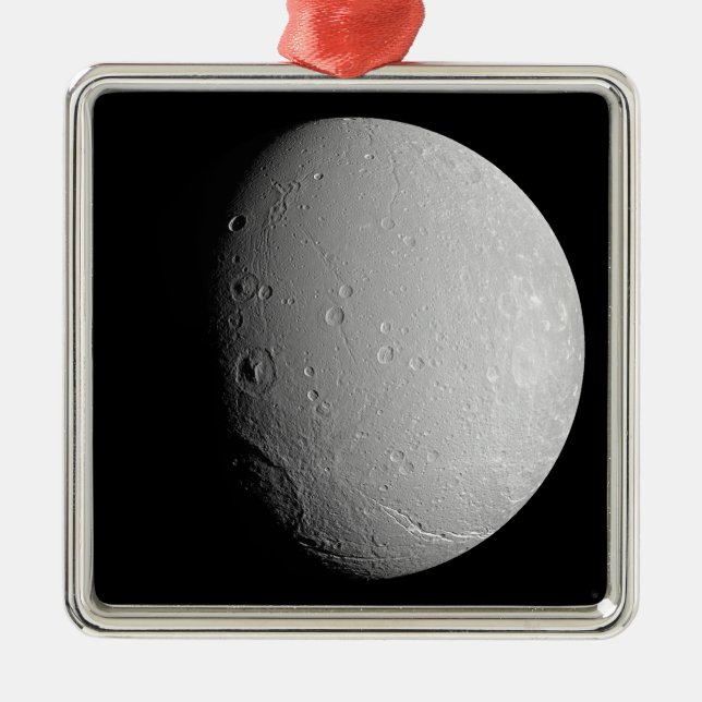 Saturn's moon Dione 2 Metal Ornament (Front)