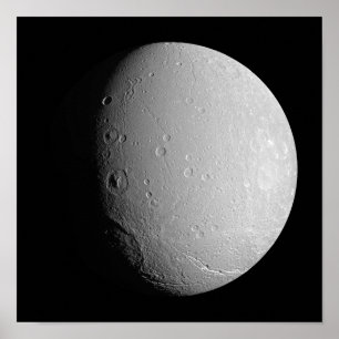 Saturn's moon Dione 2 Poster