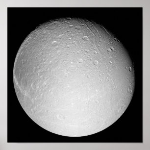 Saturn's moon Dione Poster