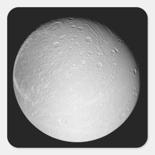 Saturn's moon Dione Square Sticker