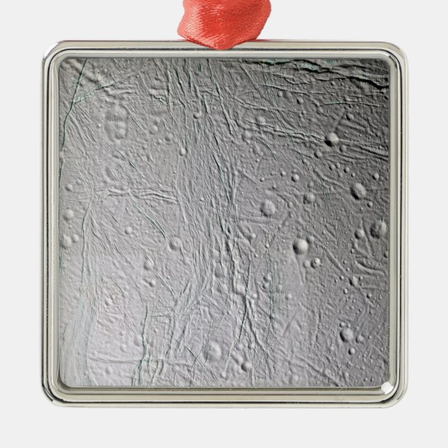 Saturn's moon Enceladus 4 Metal Tree Decoration (Front)