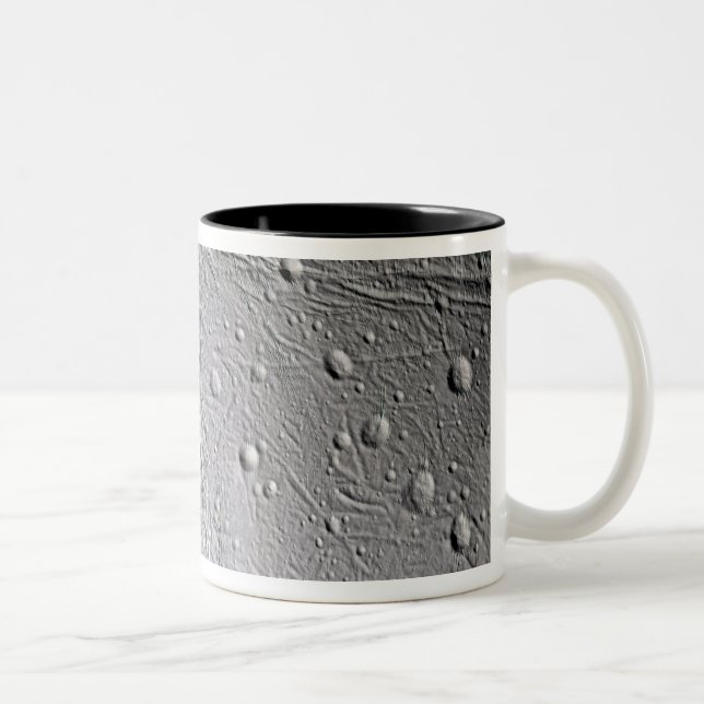 Saturn's moon Enceladus 4 Two-Tone Coffee Mug (Right)