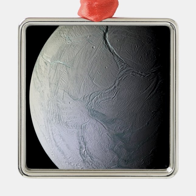 Saturn's moon Enceladus Metal Tree Decoration (Front)