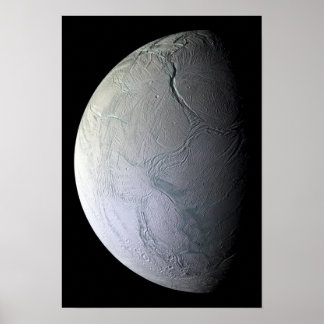 Saturn's moon Enceladus Poster