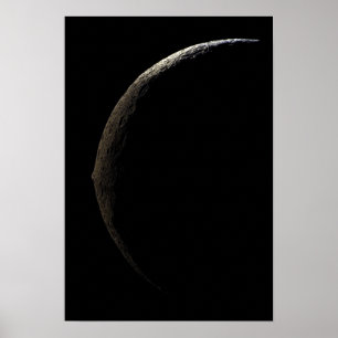 Saturn's moon Iapetus Poster
