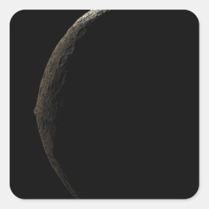 Saturn's moon Iapetus Square Sticker