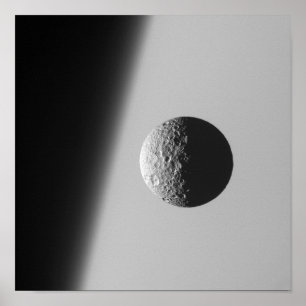 Saturn's moon Mimas Poster