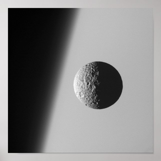 Saturn's moon Mimas Poster (Front)