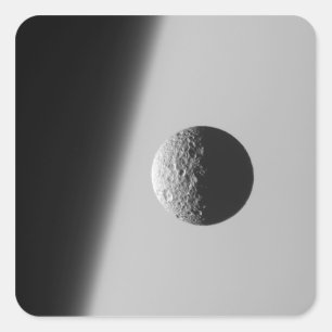 Saturn's moon Mimas Square Sticker