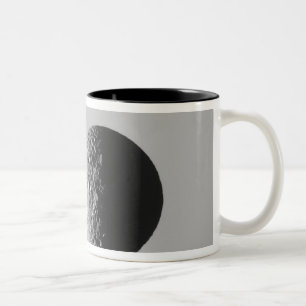 Saturn's moon Mimas Two-Tone Coffee Mug