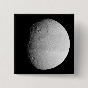 Saturn's moon Tethys 2 15 Cm Square Badge