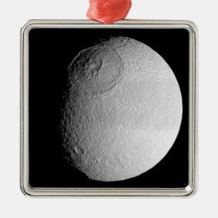 Saturn's moon Tethys 2 Metal Ornament