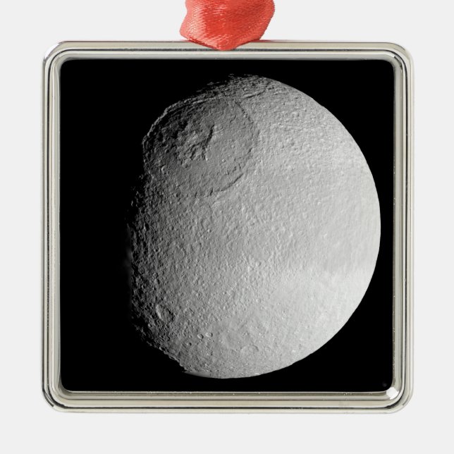 Saturn's moon Tethys 2 Metal Ornament (Front)