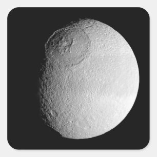 Saturn's moon Tethys 2 Square Sticker