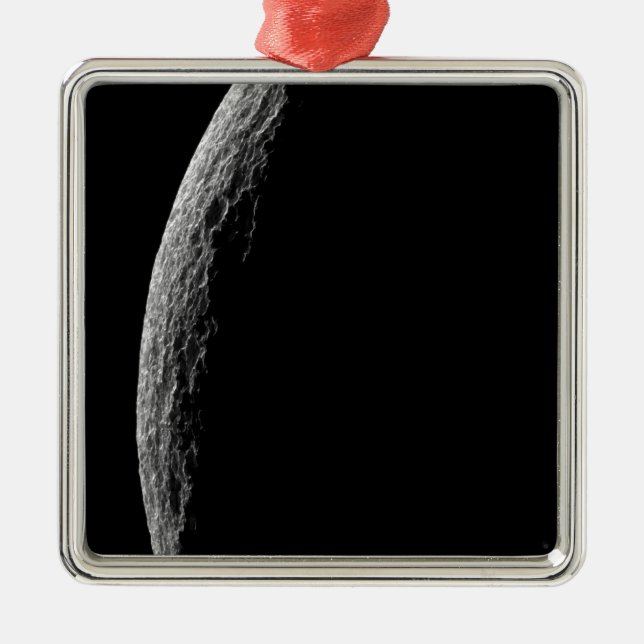 Saturn's moon Tethys Metal Tree Decoration (Front)