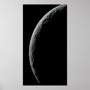 Saturn's moon Tethys Poster
