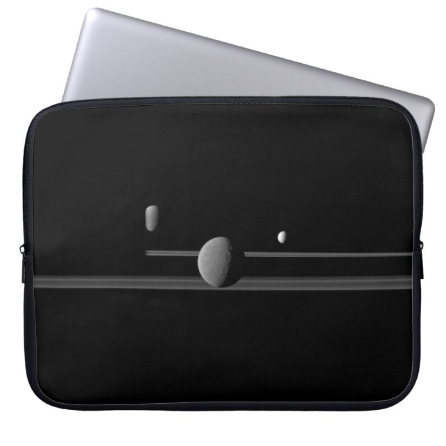 Saturn's Moons Computer Sleeve (Front)