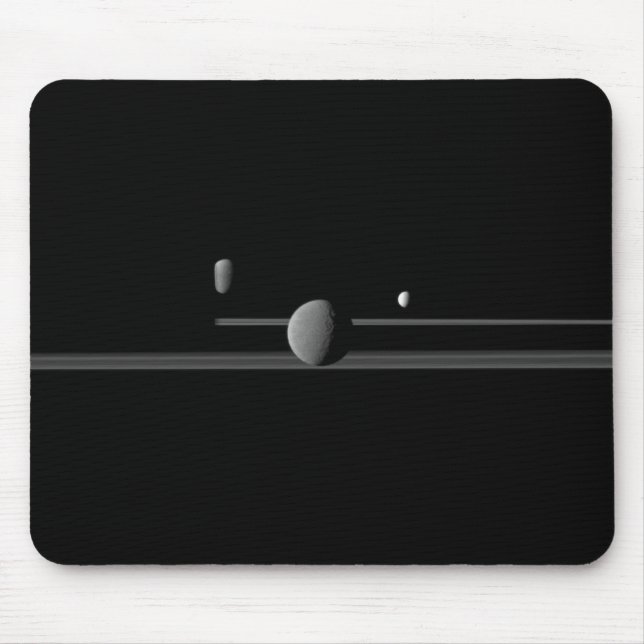 Saturn's Moons Mouse Pad (Front)