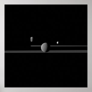 Saturn's Moons Poster