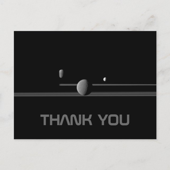 Saturn's Moons Thank You Postcard (Front)