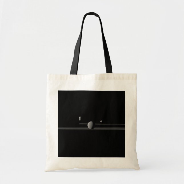 Saturn's Moons Tote Bag (Front)
