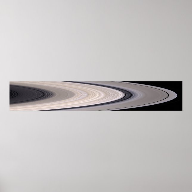 Saturn's ring system poster (Front)
