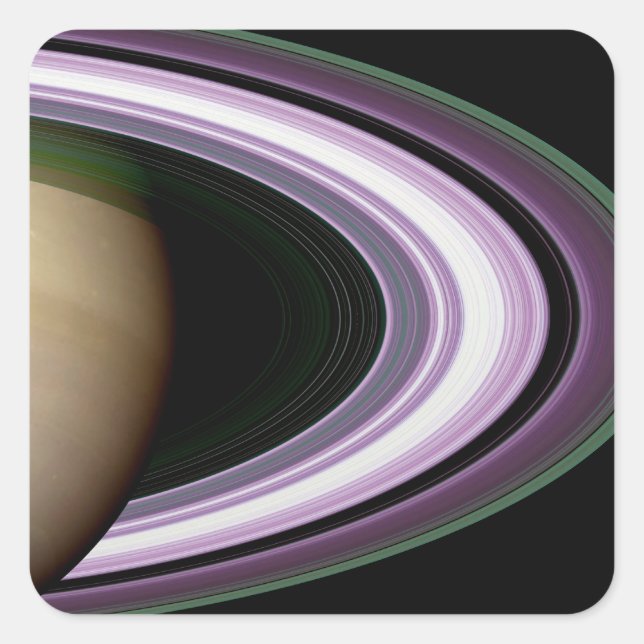 Saturn's Rings Square Sticker (Front)