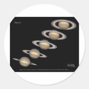 Saturn's Rings tilt 1996-2000 Astronomy Gifts Classic Round Sticker