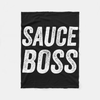 Sauce Boss Chef Bbq Cook Food Humorousa  Fleece Blanket