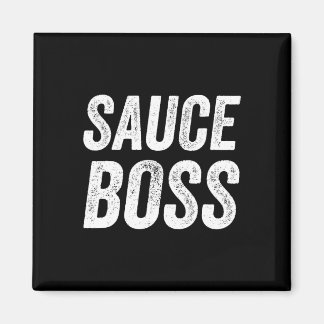 Sauce Boss Chef Bbq Cook Food Humorousa  Magnet