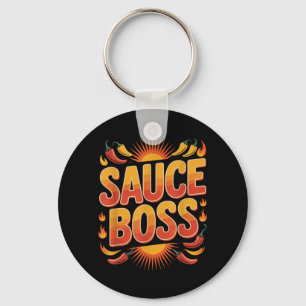 Sauce Boss Funny Bbq Cooking Meme Key Ring