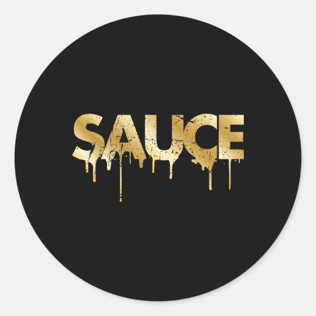 Sauce Melting Dripg Sauce Classic Round Sticker (Front)